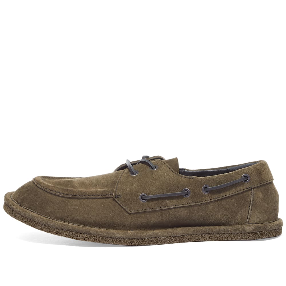 Dries Van Noten Suede Boat Shoe Khaki 
