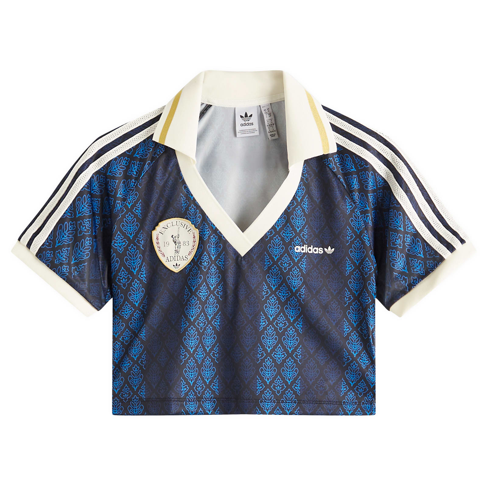 ★adidas★ Retro Sports Cricket Inspired Crop Jersey Navy KA adidas Originals Retro Sports Cricket-inspired Cropped
