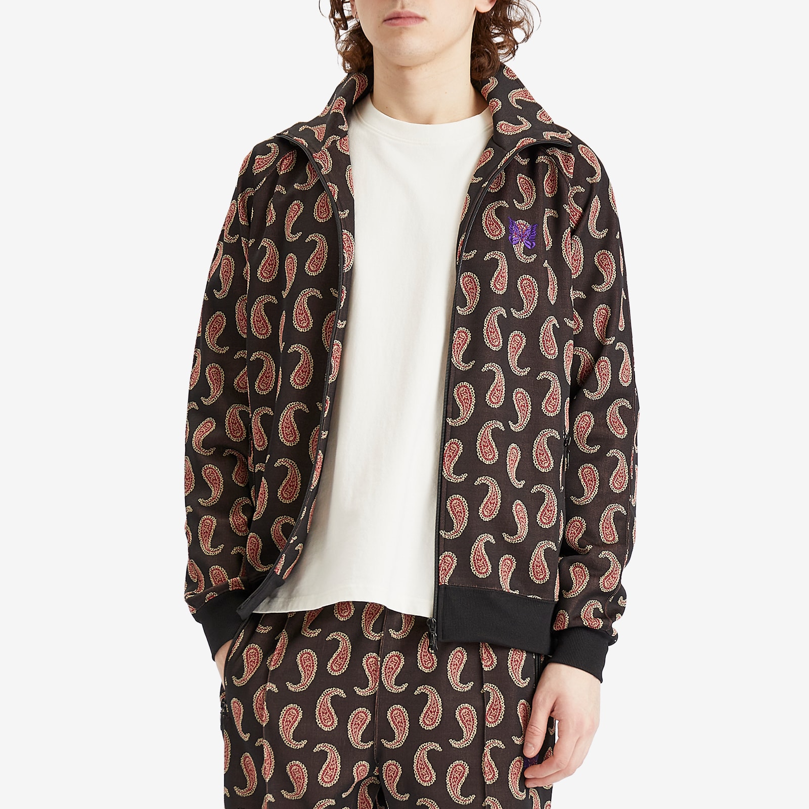 Needles Men's Poly Jacquard Track Jacket Paisley - Curated Menswear