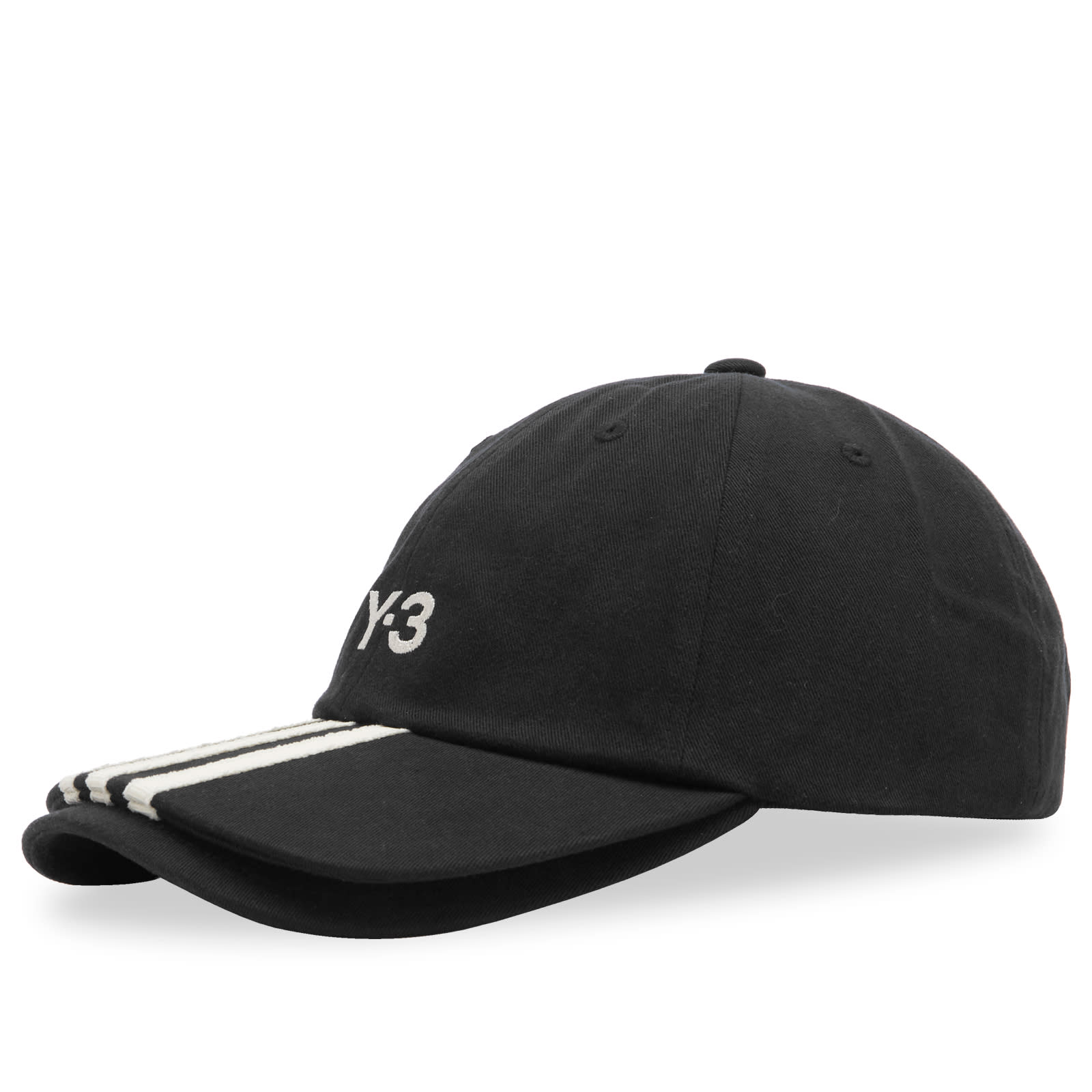 ★人気★【Y-3】3 STRIPE DOUBLE PEAK キャップ Y-3 3 Stripe Double Peak Cap Black | END. (TW)