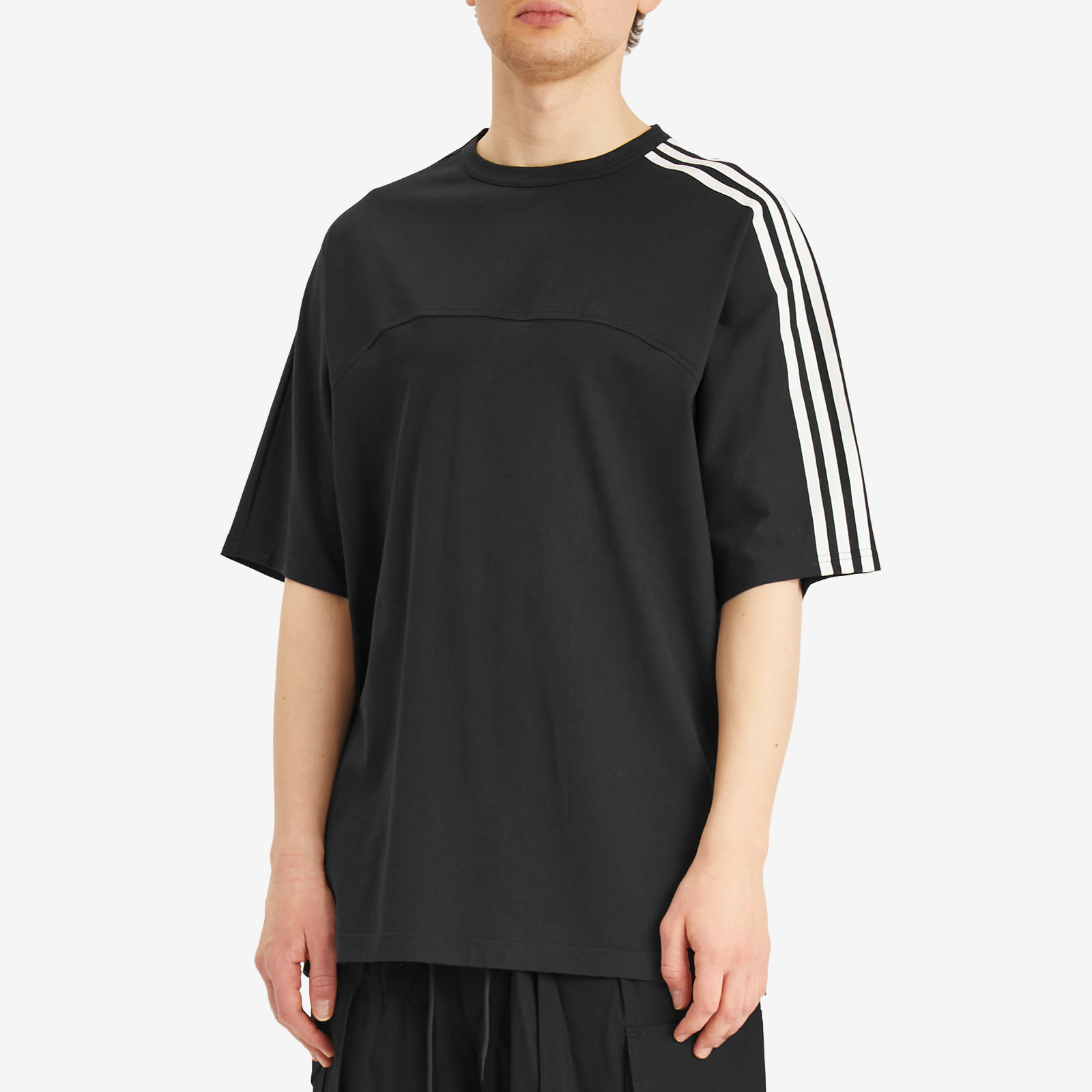 Y-3｜ (M 3S SS TEE (JN4986)) Y-3 T-shirt, cut and sewn, 3 stripes, black, men's, Y-3