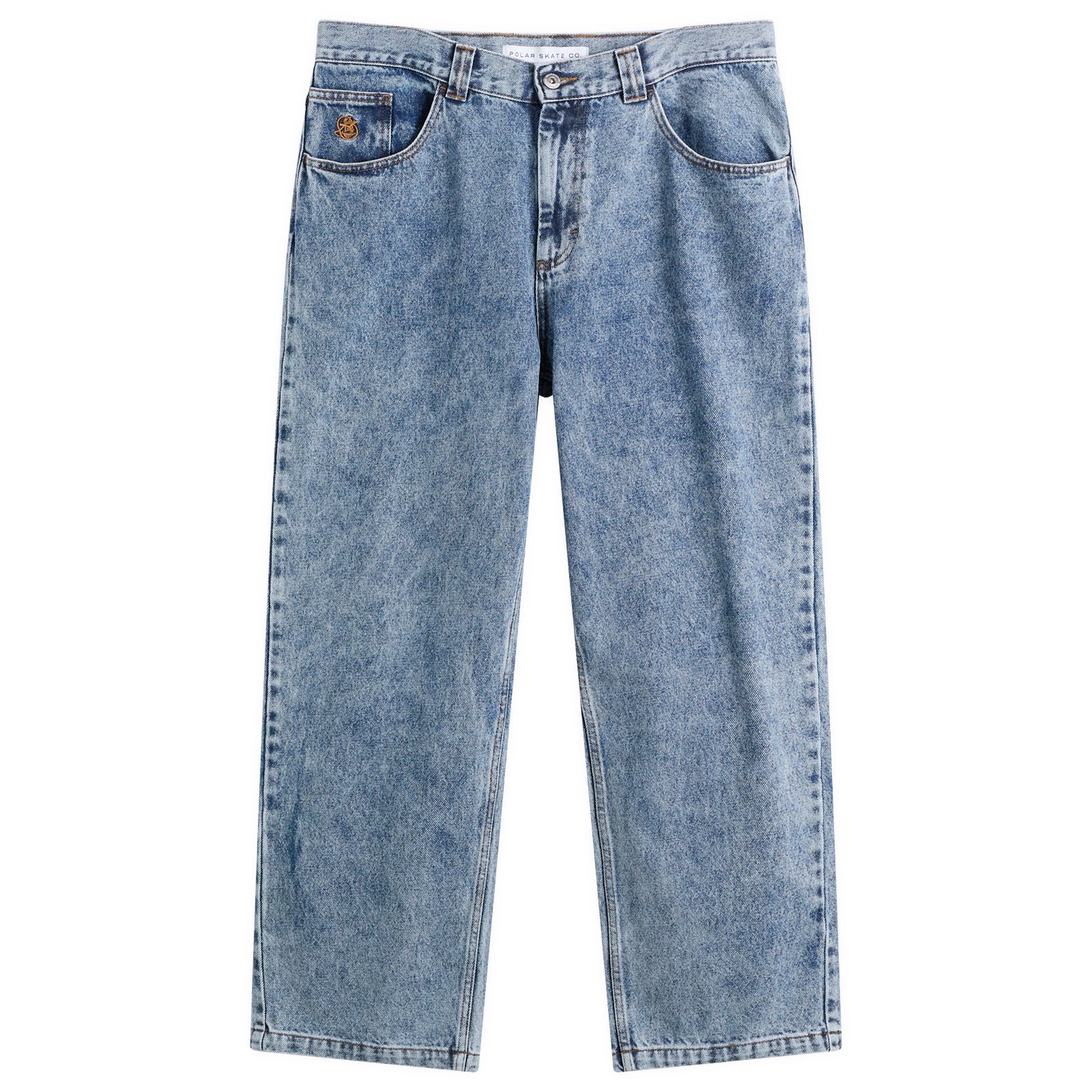 Polar Skate Co. Men’s 93 Loose Straight Jeans Heavy Washed Blue