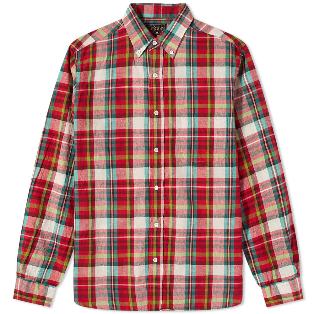 red madras shirt
