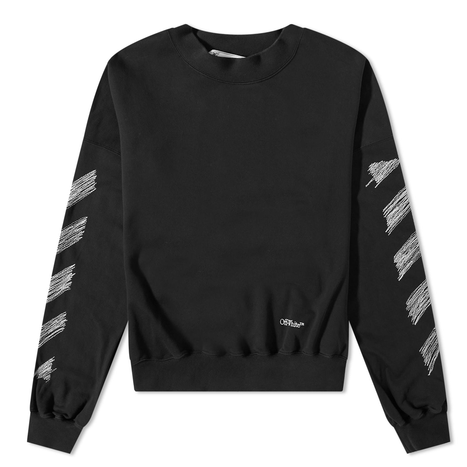 ★Off-White★ Scribble Diag Sweatshirt Black OMBA067S23FLE00 Off-White Scribble Diag Boxy Crew Neck Sweat Black | END. (NL)