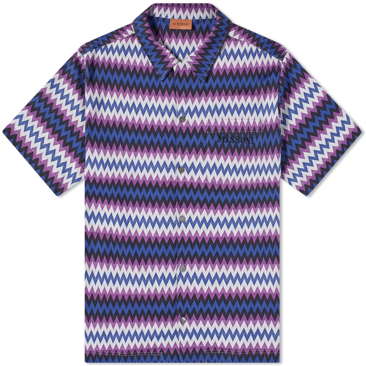 Missoni Zig Zag Vacation Shirt Black, Blue & Purple END.