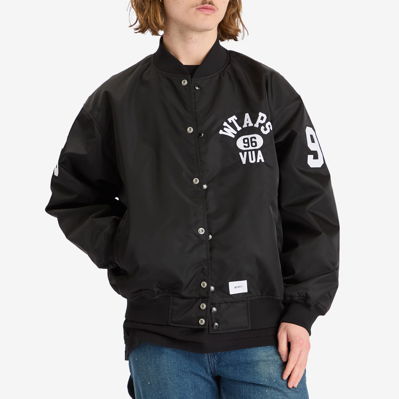 WTAPS Men's Team Stadium Jacket Black - Curated Menswear
