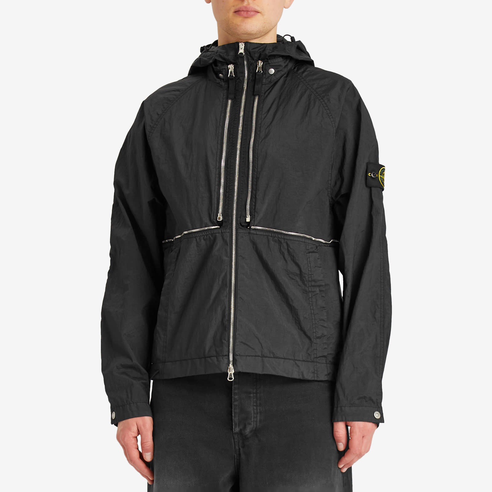 Stone Island Men's Nylon Metal Watro-TC ECONYL 2-in-1 Jacket Black