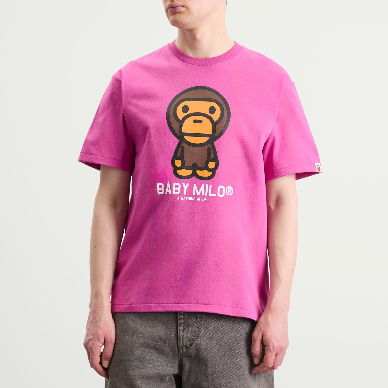 A Bathing Ape Men's Baby Milo T-Shirt Pink | 002TEM301001M-PNK