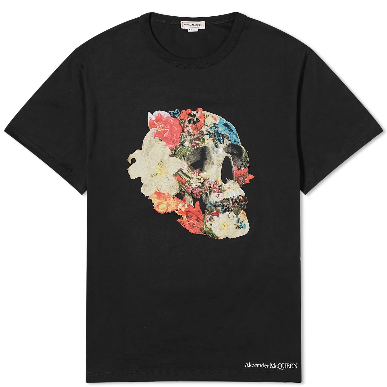 Alexander McQueen Floral Skull T-Shirt Black | END. (GB)