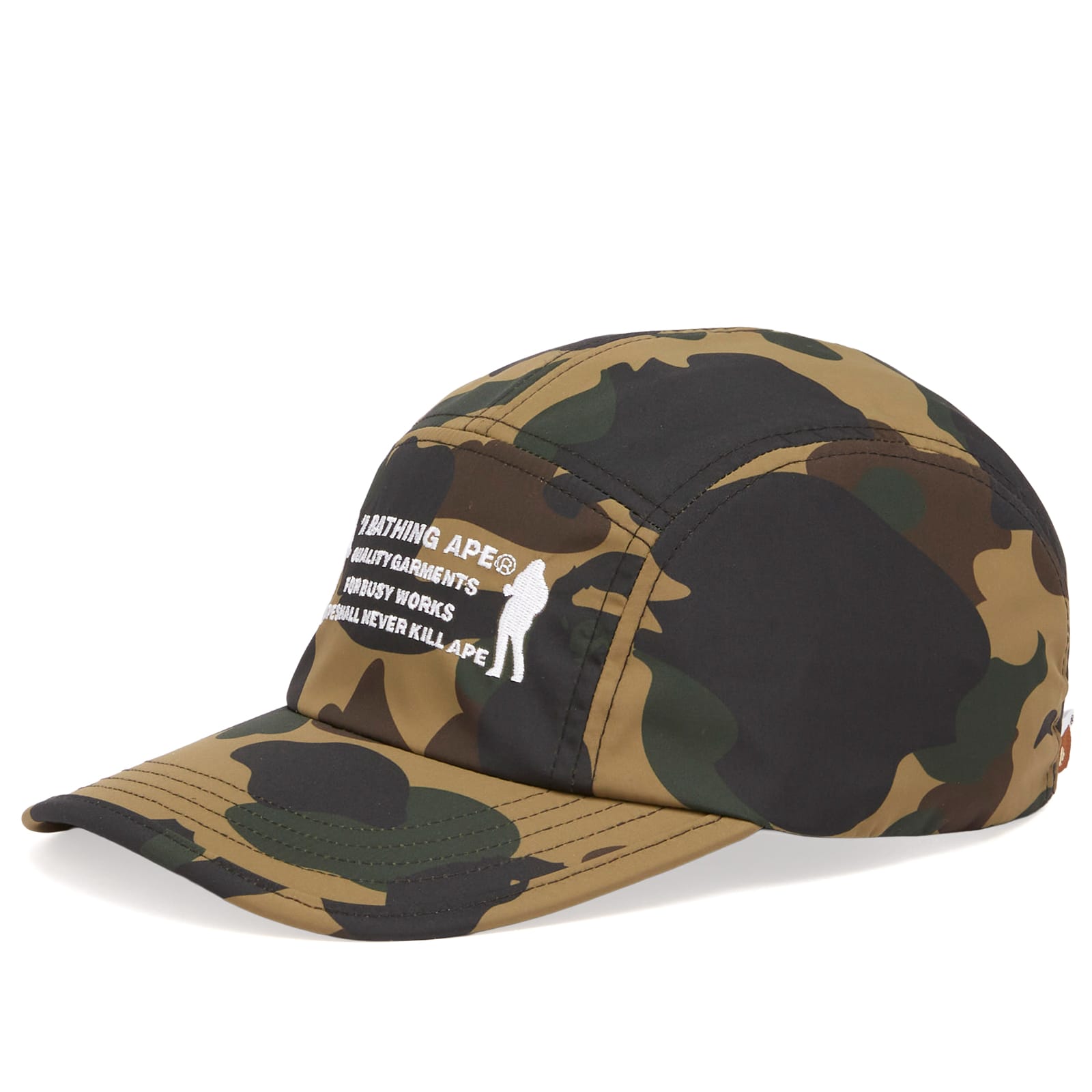 A Bathing Ape Men’s Crinkle Effect 1St Camo Jet Cap Green