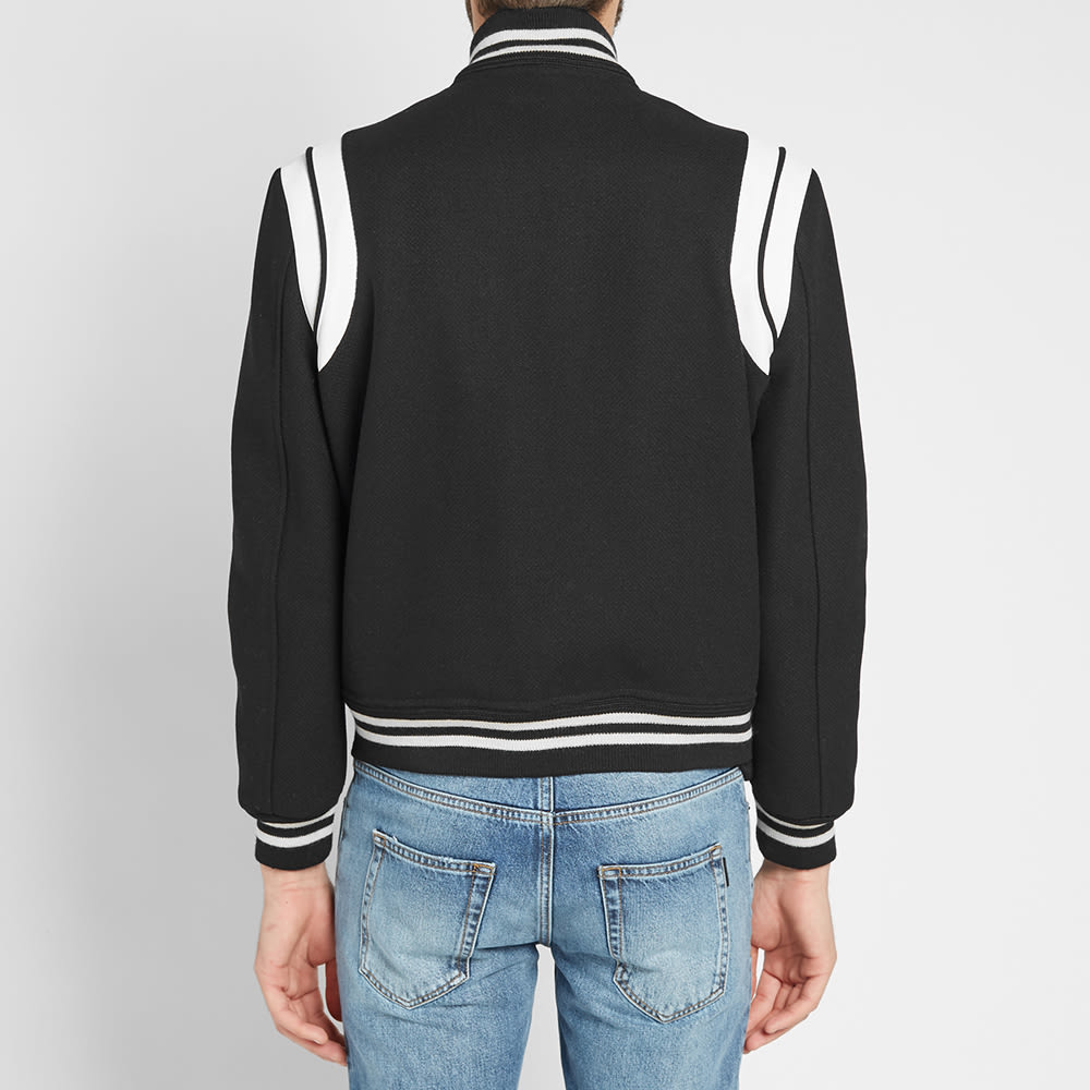 Saint Laurent Classic Teddy Jacket Black & White | END.