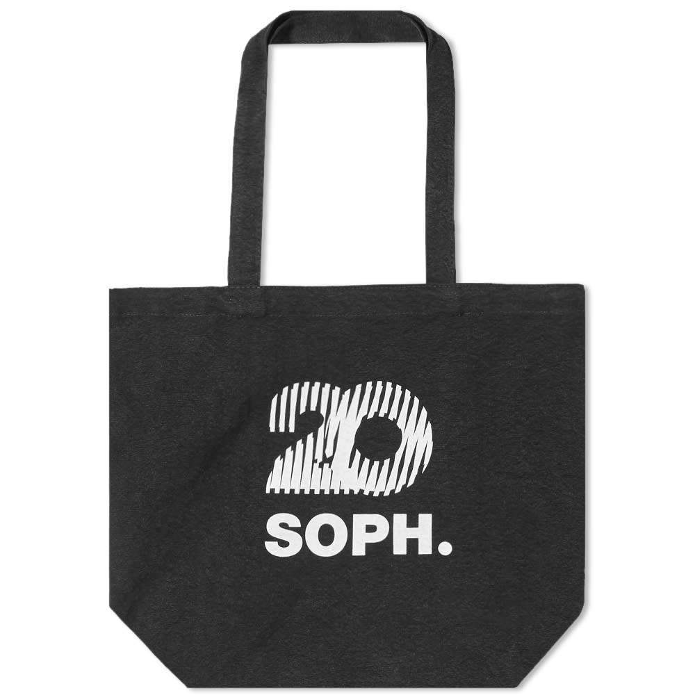 Celebrate 20 years of SOPHNET. with this black canvas tote bag. Crafted from pure, strong cotton twill, it comes under the brand’s ceremonial 20th anniversary capsule, SOPH.20, and features a logo – finished in contrasting white – created by British graphic designer Tom Hingston.

100% Cotton
Canvas Fabric
Printed Branding