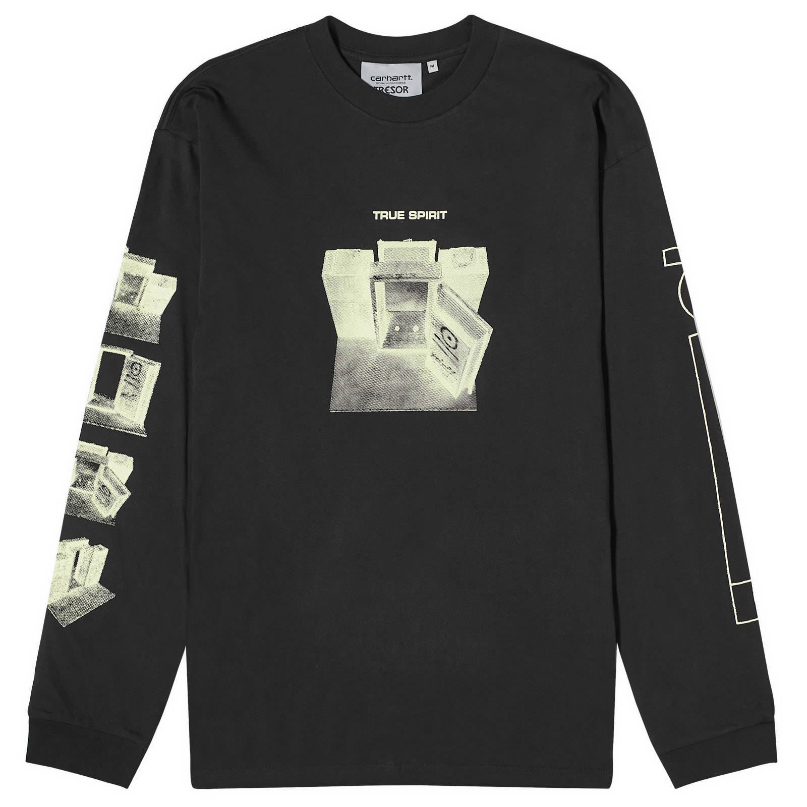 【Carhartt】 ★ TRUE SPIRIT LONG SLEEVE T-SHIRT ★ BLACK Carhartt WIP x TRESOR True Spirit Long Sleeve T-Shirt Black