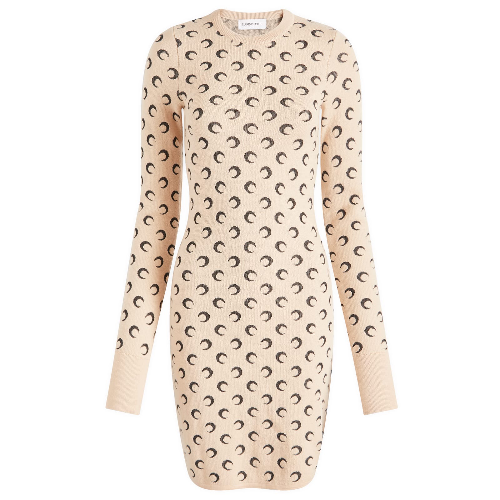 【MARINE SERRE】Moon Jacquard Knit Mini Dress（送料込み） Moon Jacquard Knit Fitted Dress • Marine Serre