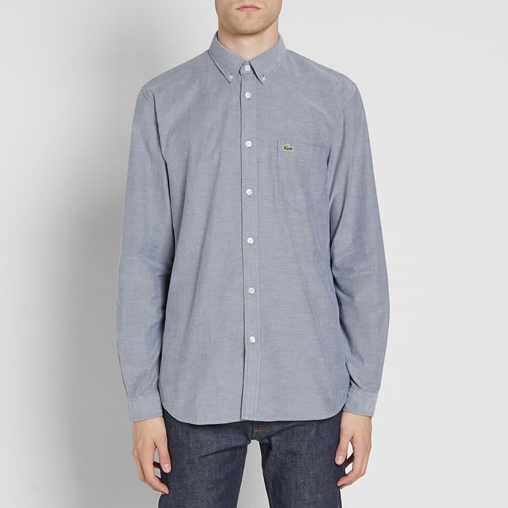 Lacoste Regular Fit Oxford Shirt Navy Blue End