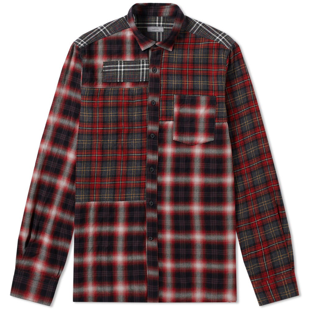 Red and grey check shirt clearance