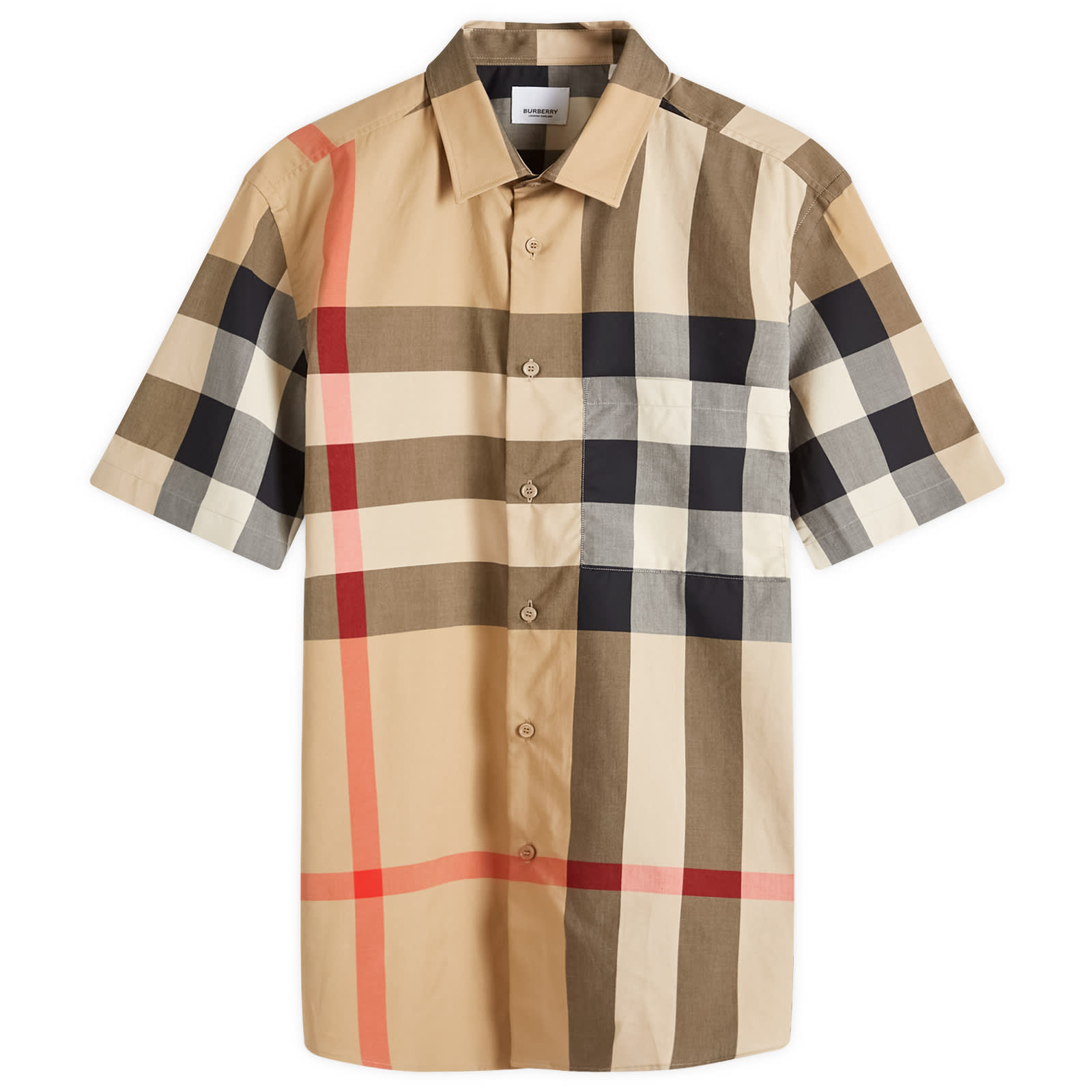 Burberry Summerton Short Sleeve Check Shirt Archive Beige Ip