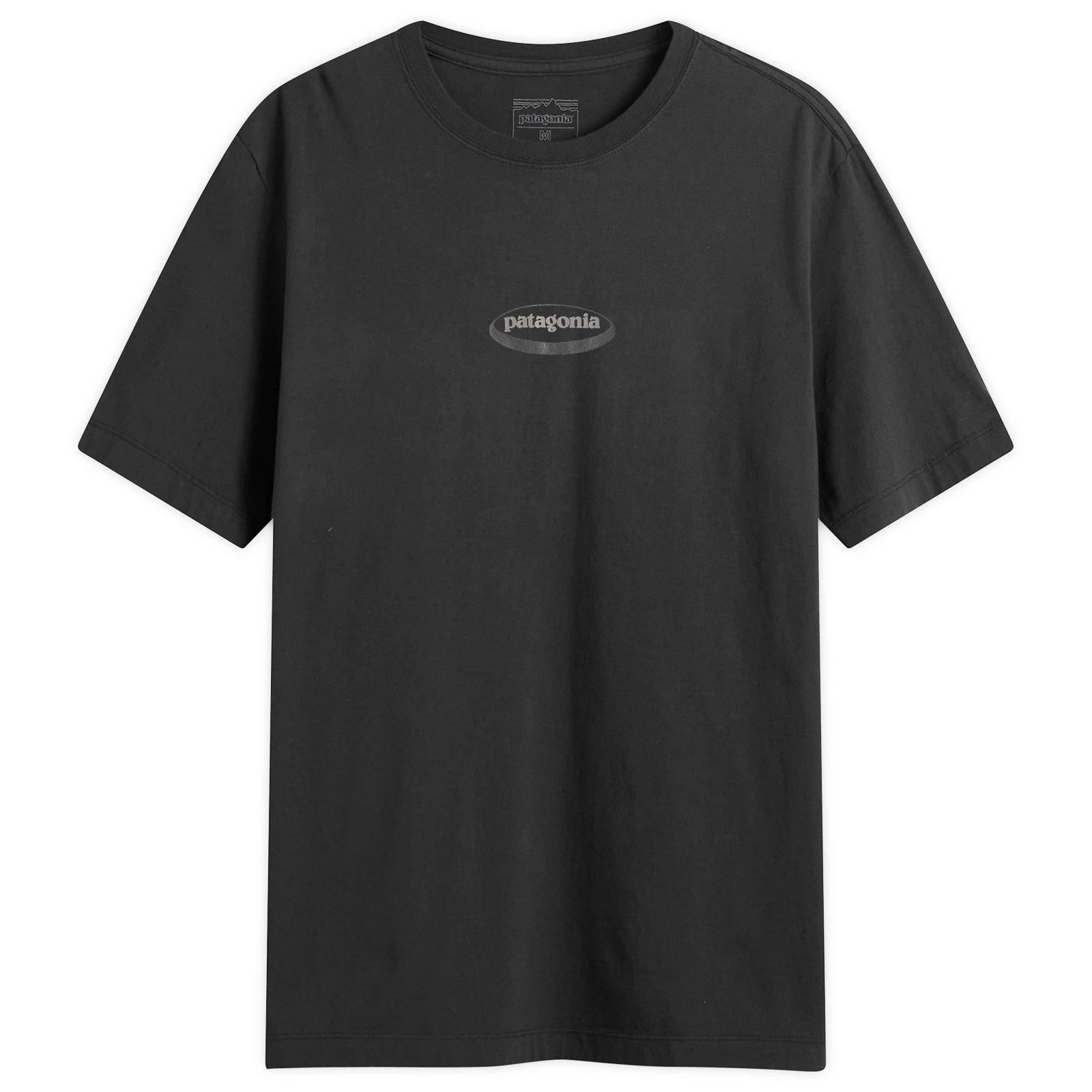 Patagonia Men's 95 Oval Logo T-Shirt Ink Black - Curated Menswear