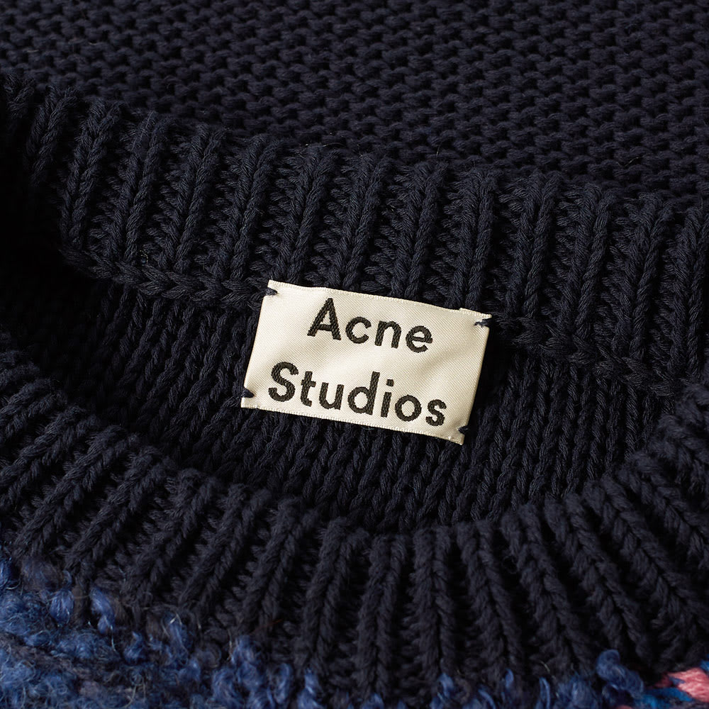 Acne Studios Irregular Stripe Knit Sweat Navy & Purple | END. (UK)