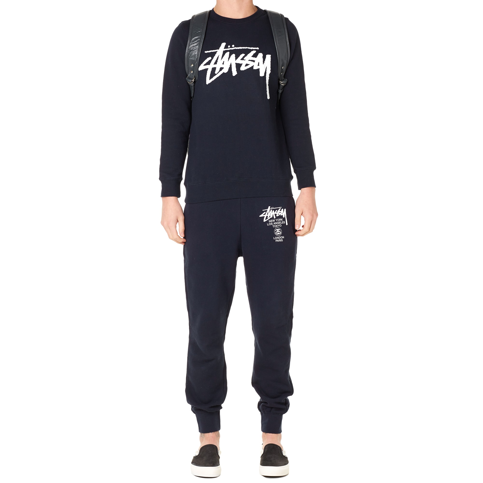 Stussy navy joggers clearance