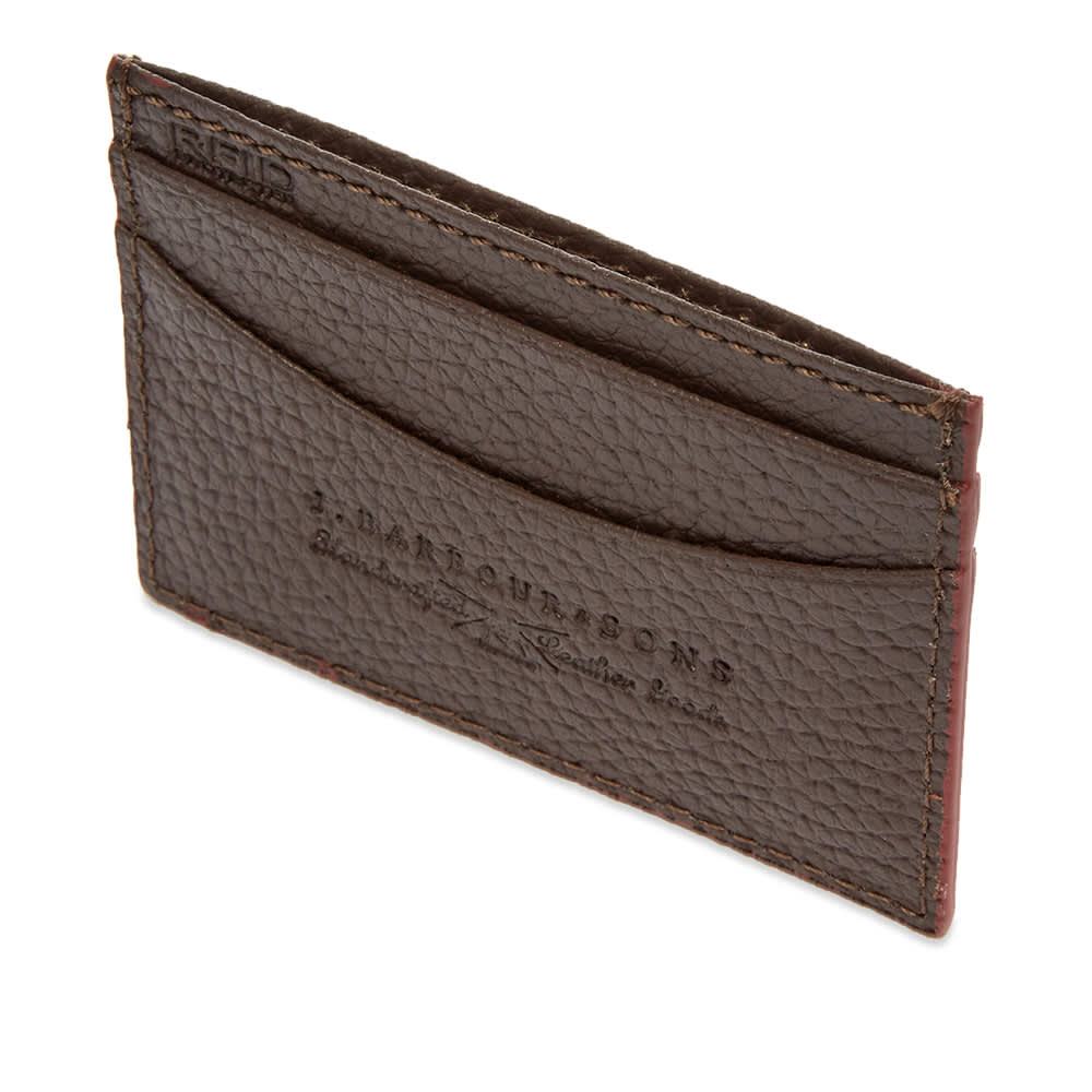 Barbour Grain Leather Card Holder Dark Brown END. (NZ)