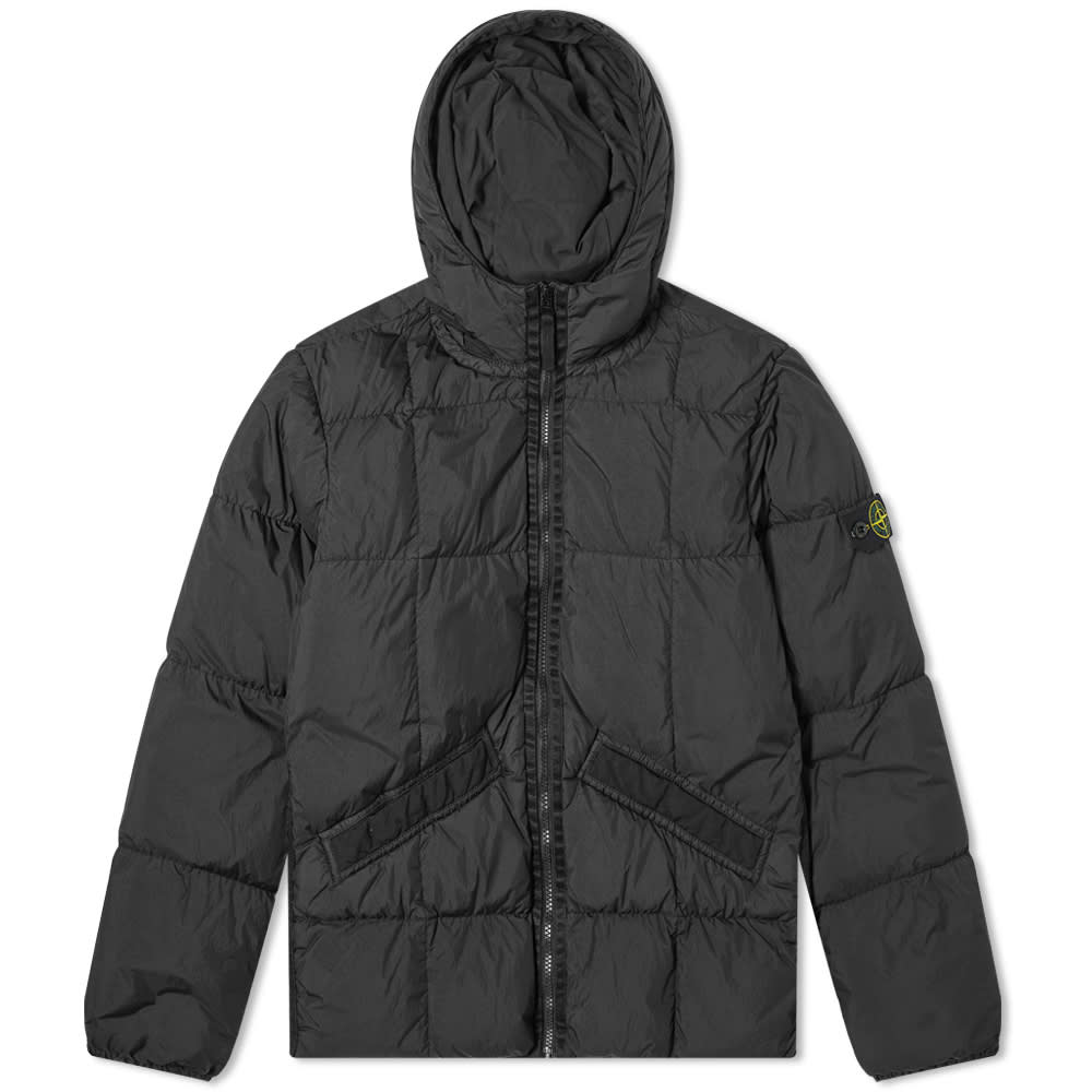 Stone Island Junior Crinkle Reps Nylon Jacket Black | END.