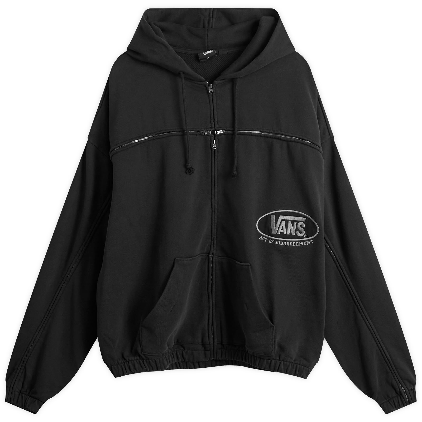 Vans Men’s x A.O.D. T Zipped Hoodie Washed Black