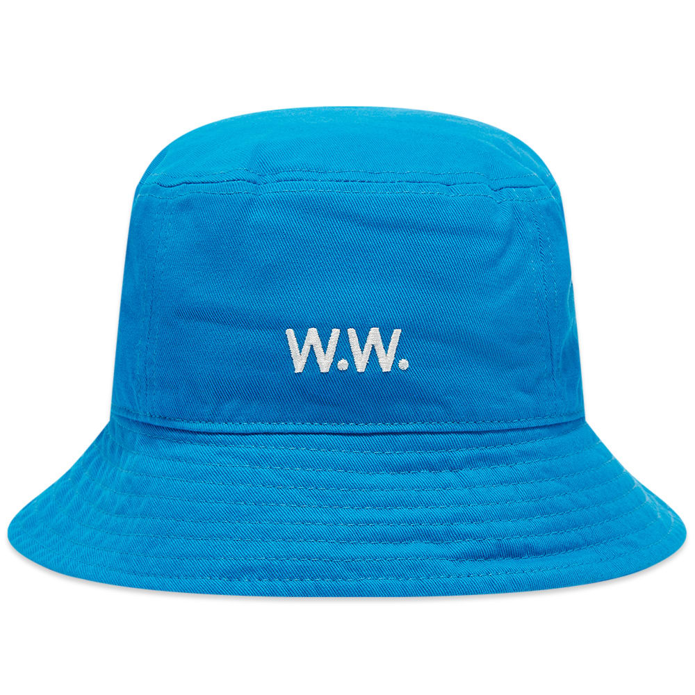 Wood Wood Twill Bucket Hat Azure Blue 