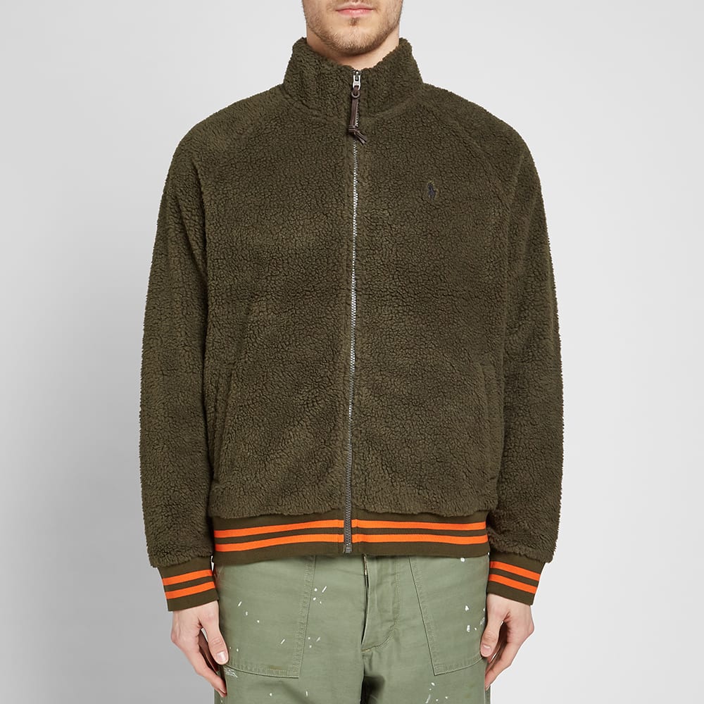 Polo Ralph Lauren Sherpa Zip Up Fleece Company Olive | END. (AU)