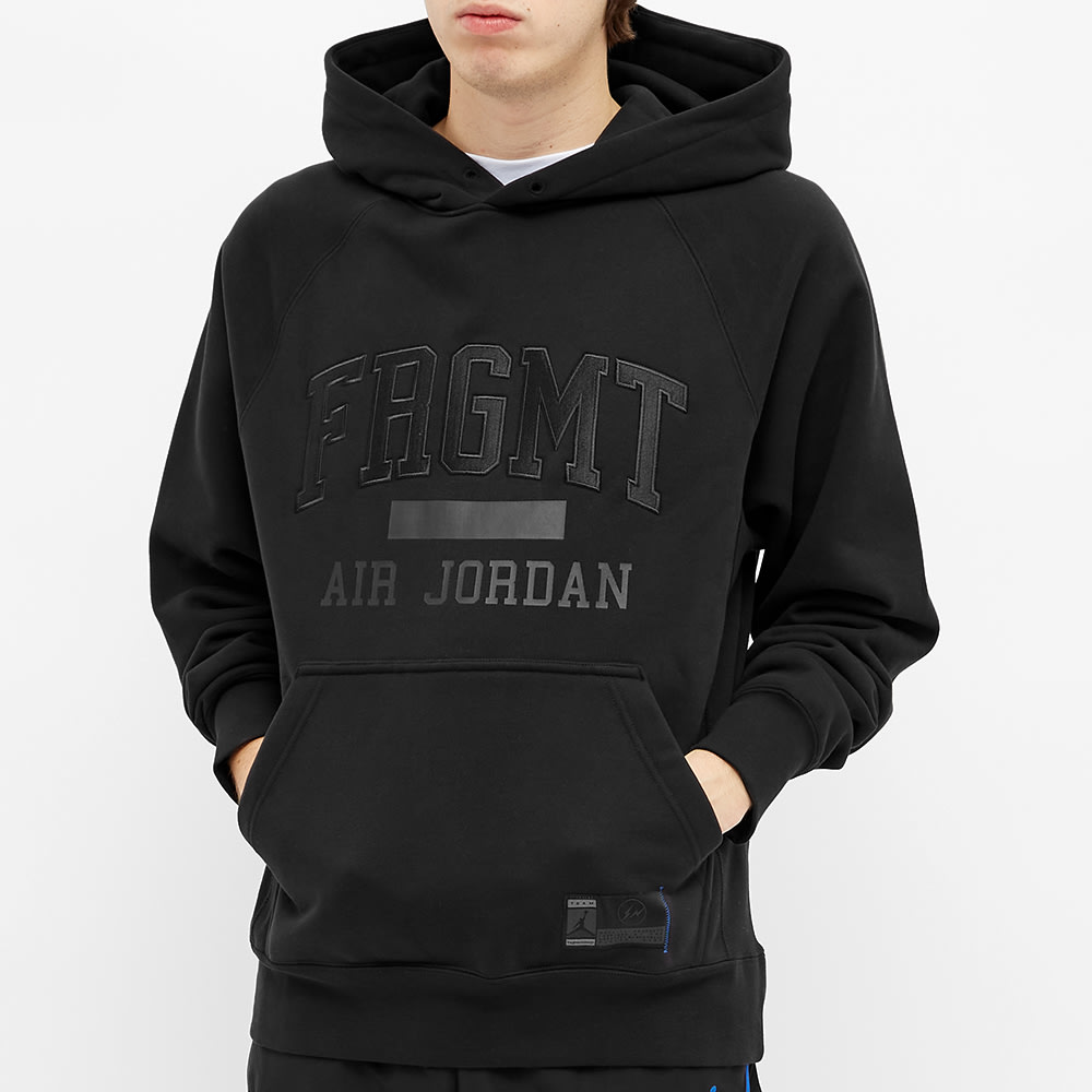 jordan x fragment image pullover moletom com capuz black