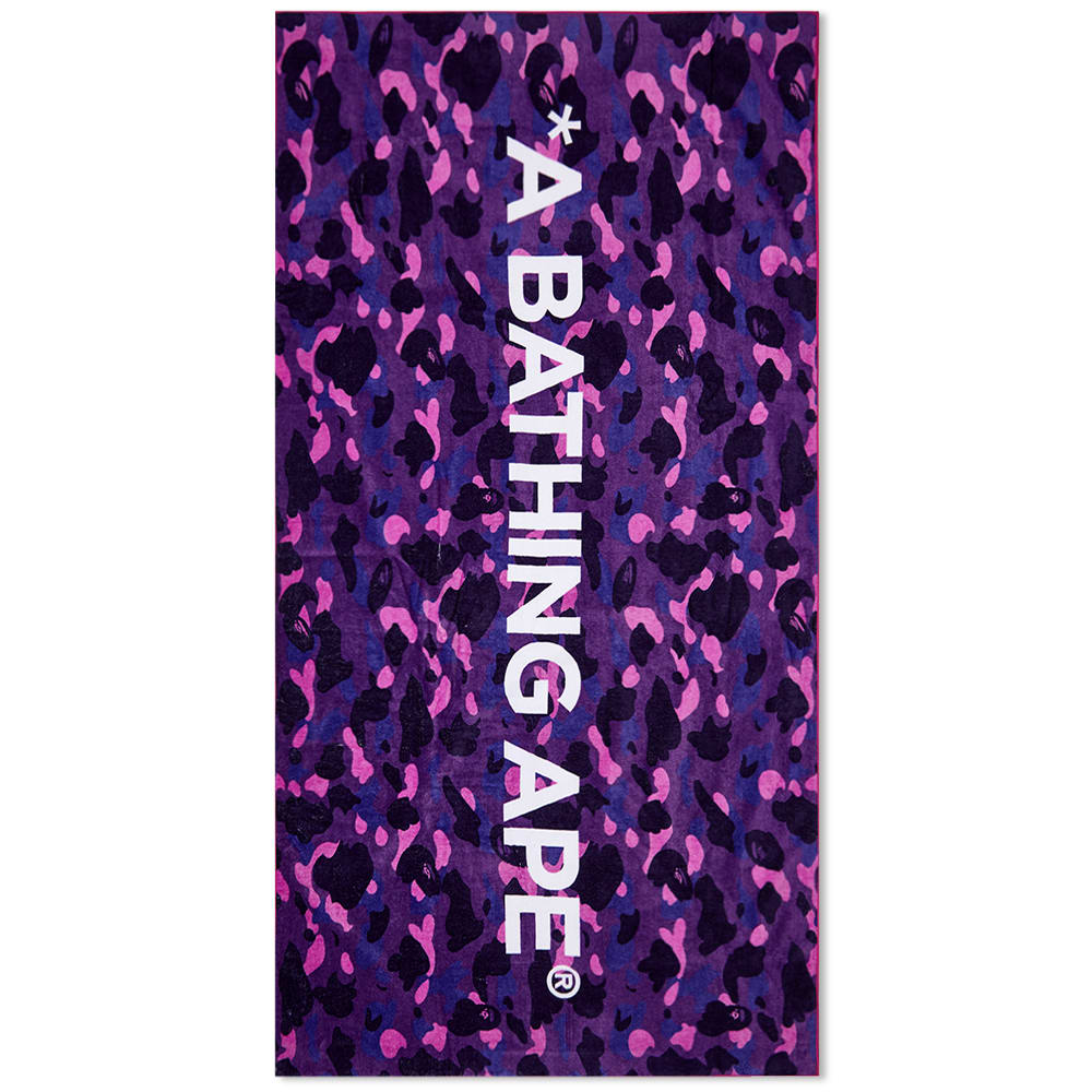A Bathing Ape Colour Camo Beach Towel Purple END. (UK)