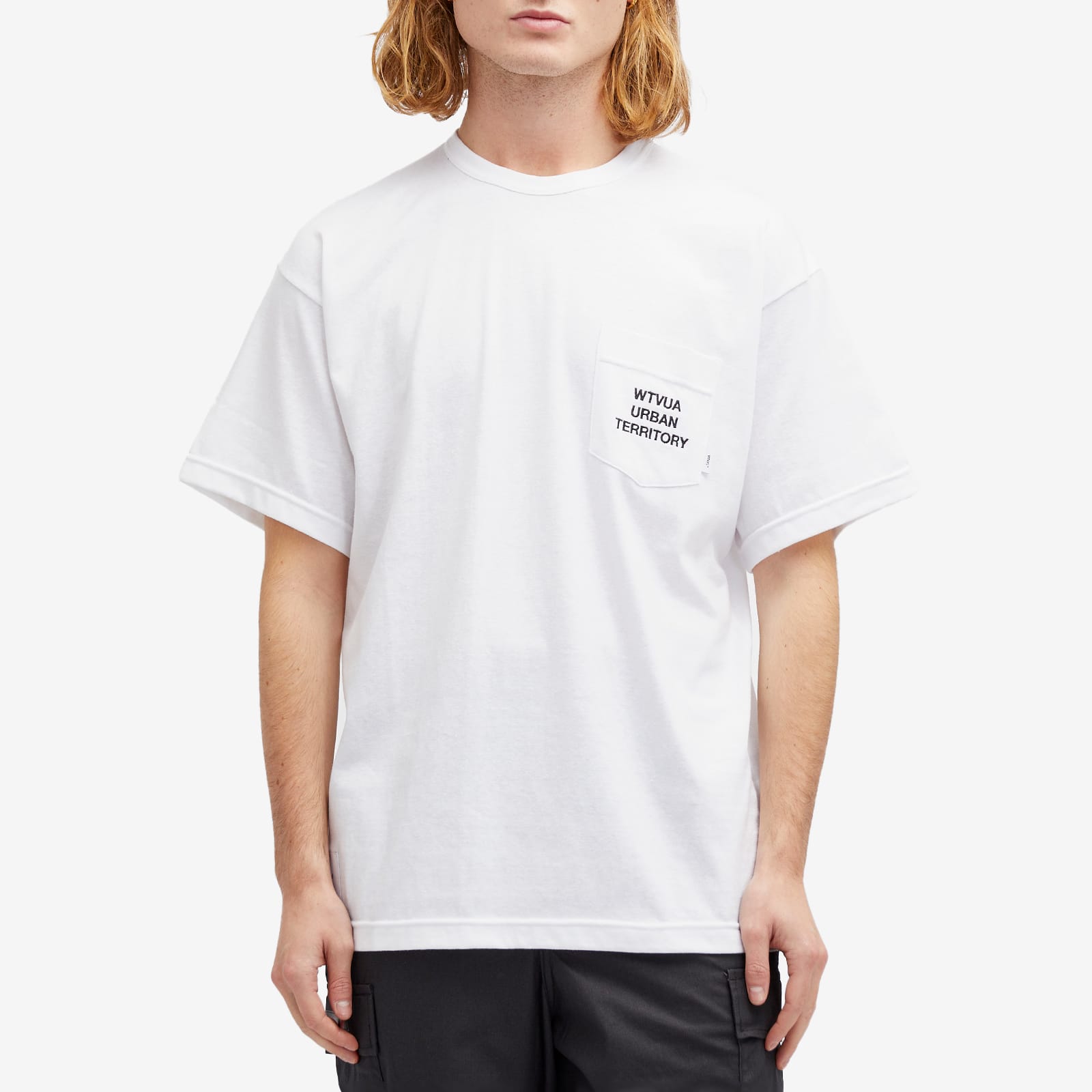 WTAPS Men's 15 Embroidered Pocket T-Shirt White - Curated Menswear