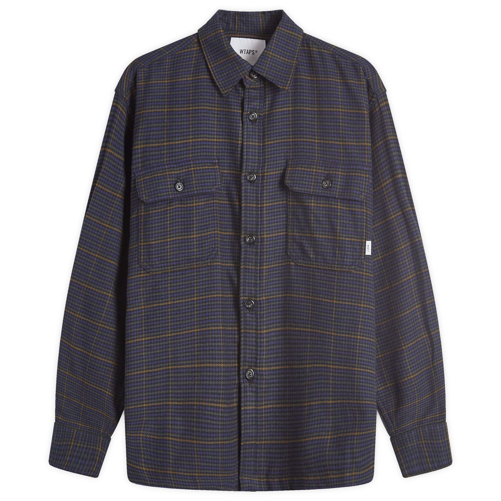 WTAPS Men's 12 Checked Work Shirt Navy - Curated Menswear