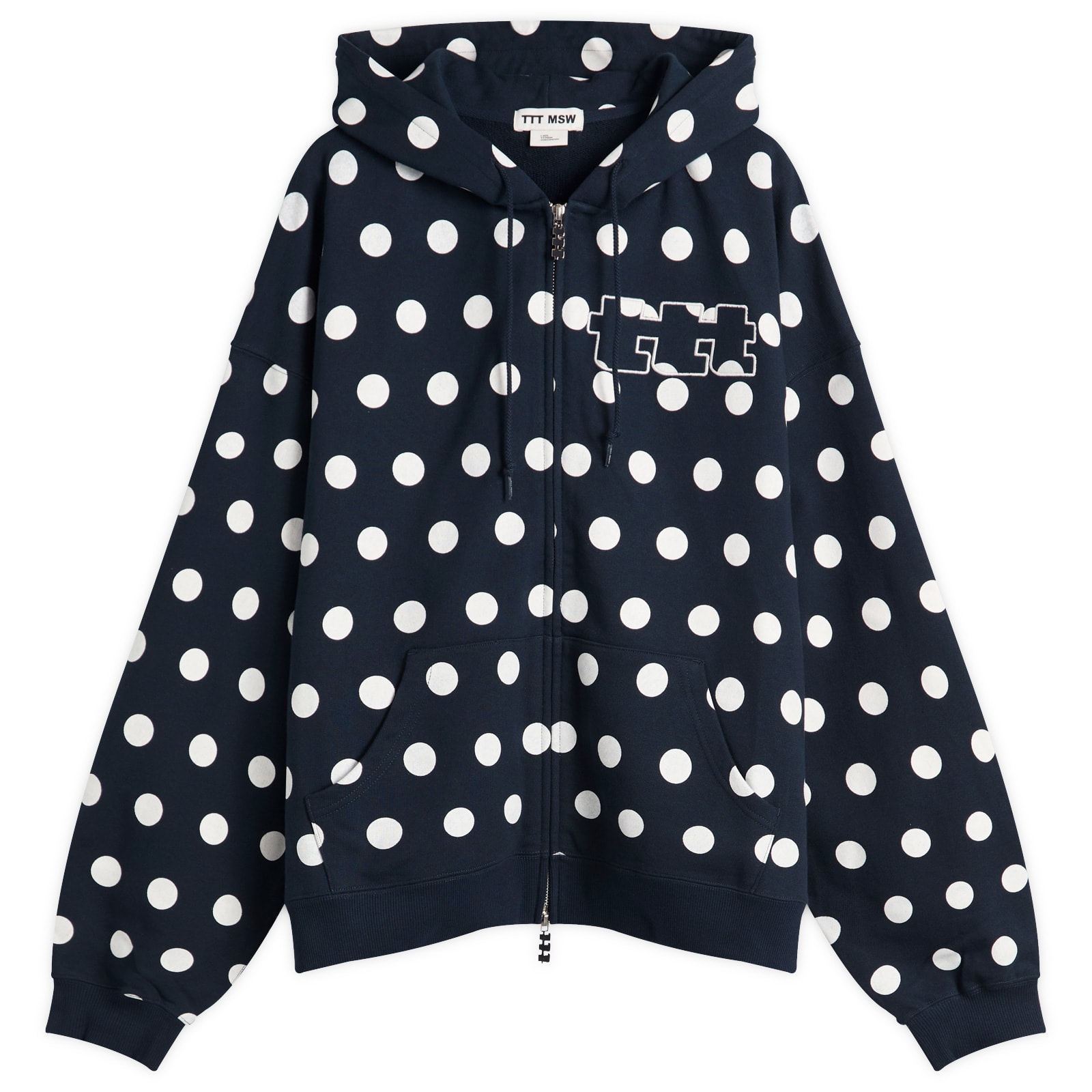 トップス ttt_msw Dot zip up hoodie NAVY ttt_msw Dot zip up hoodie NAVY - メルカリ