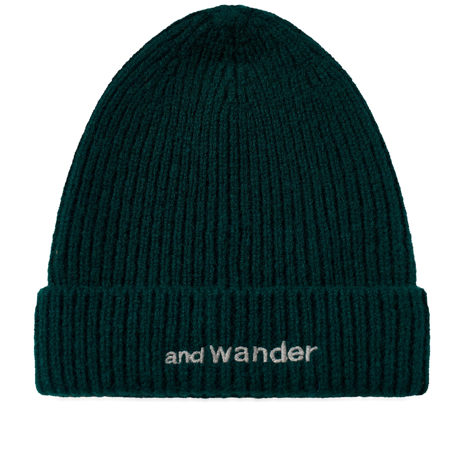 And Wander Unisex Shetland Wool Knit Cap - Beige