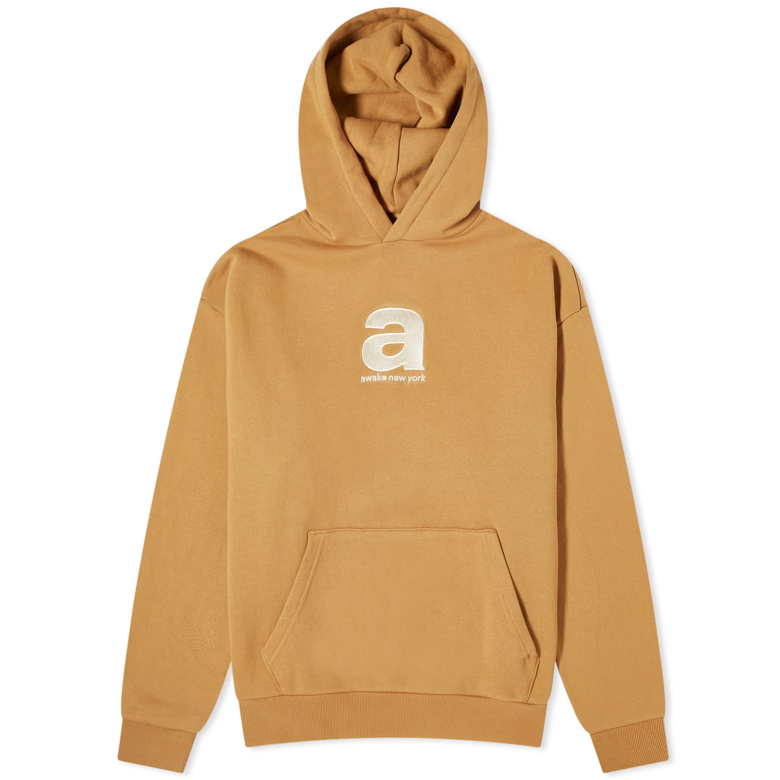 Awake NY Bold Logo Hoodie Beige END 