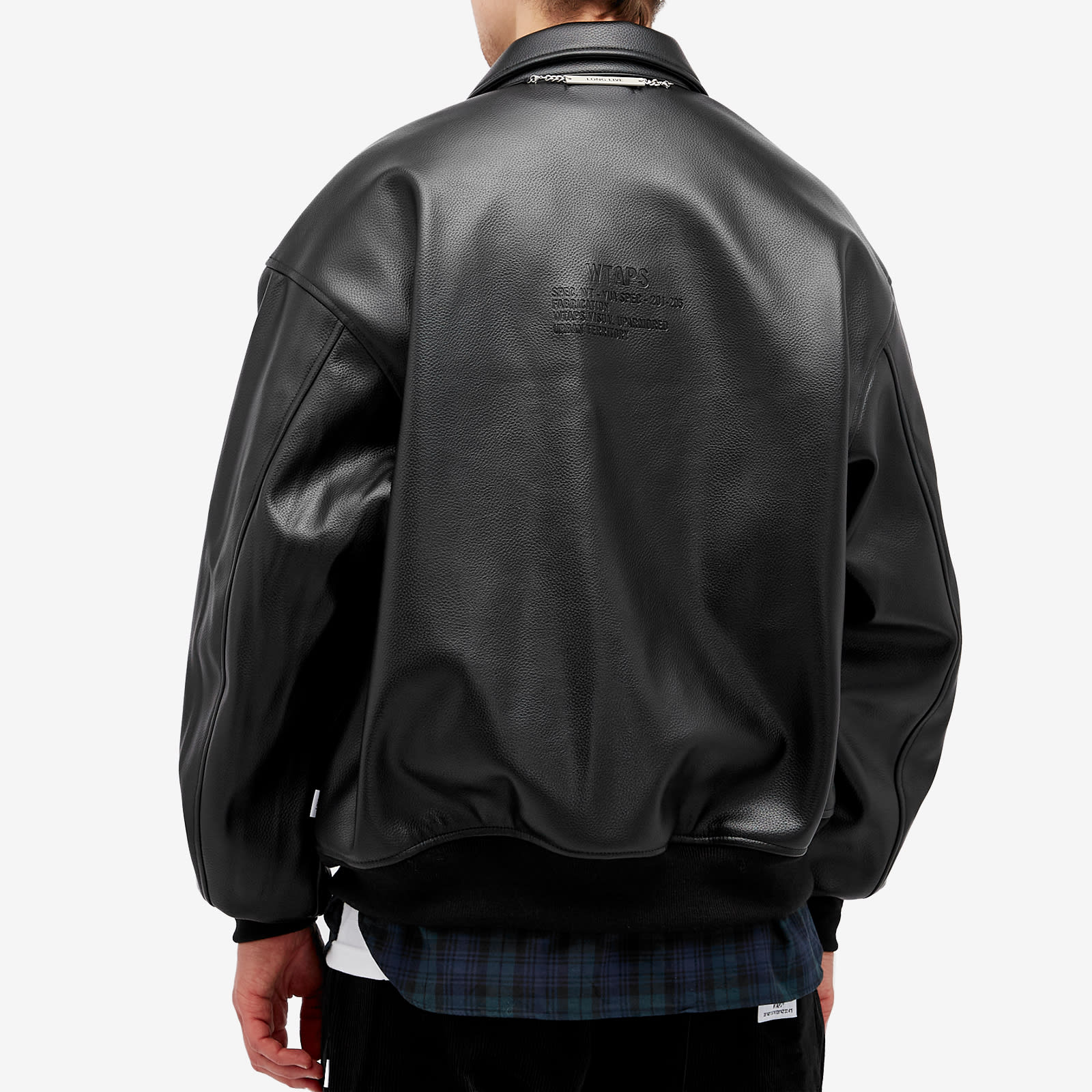 WTAPS Men's 04 Synthetic Leather Flight Jacket Black | 242CWDT