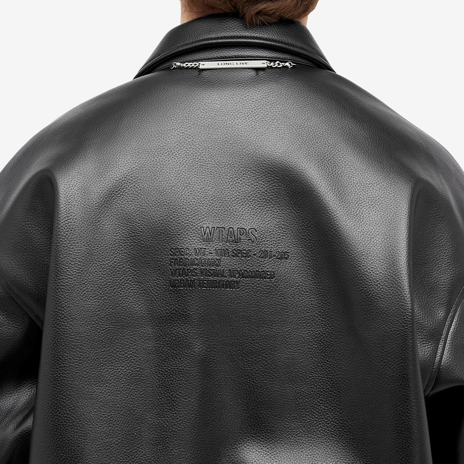 WTAPS Men's 04 Synthetic Leather Flight Jacket Black | 242CWDT