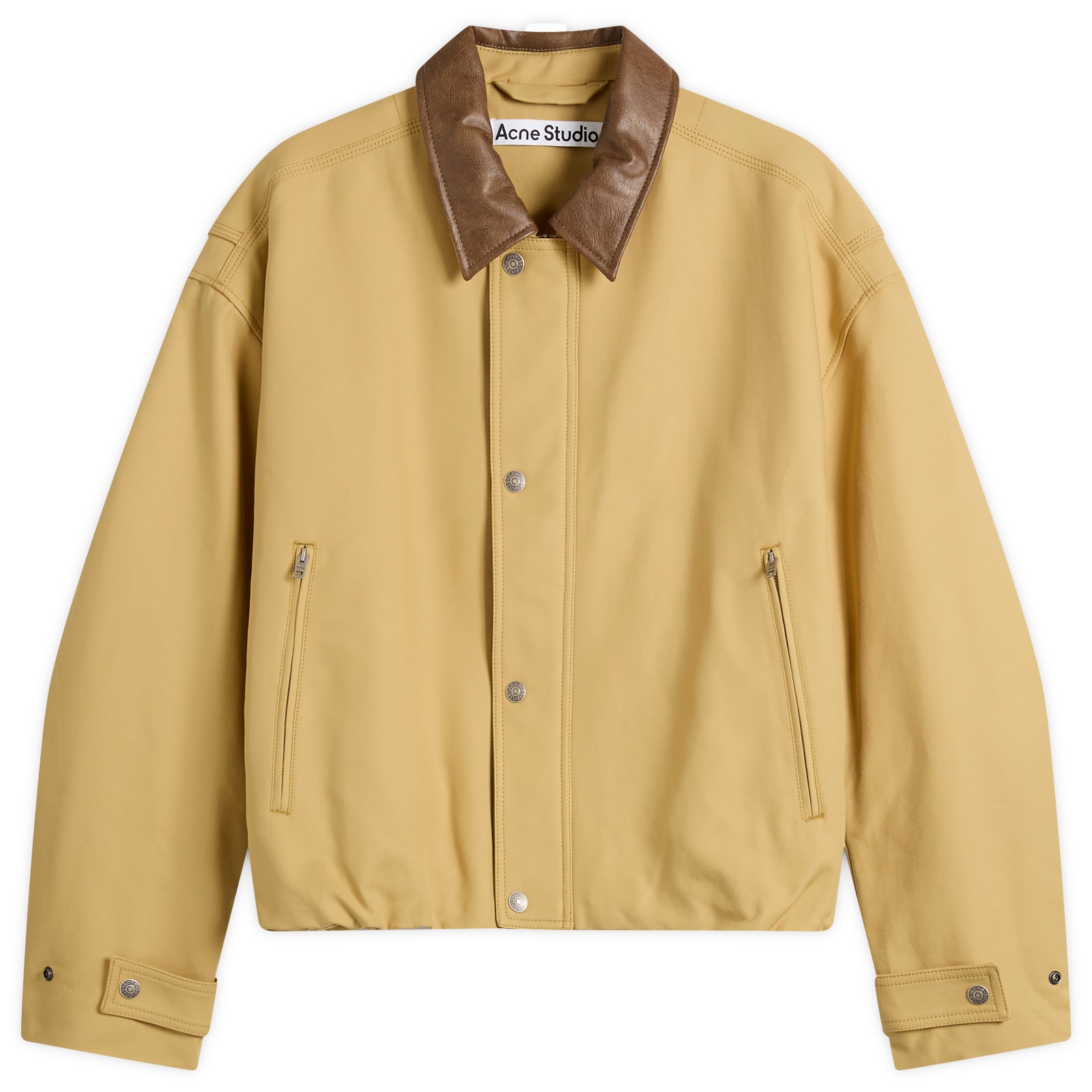 Acne Studios Men’s Double Cotton Satin Jacket Sand Beige