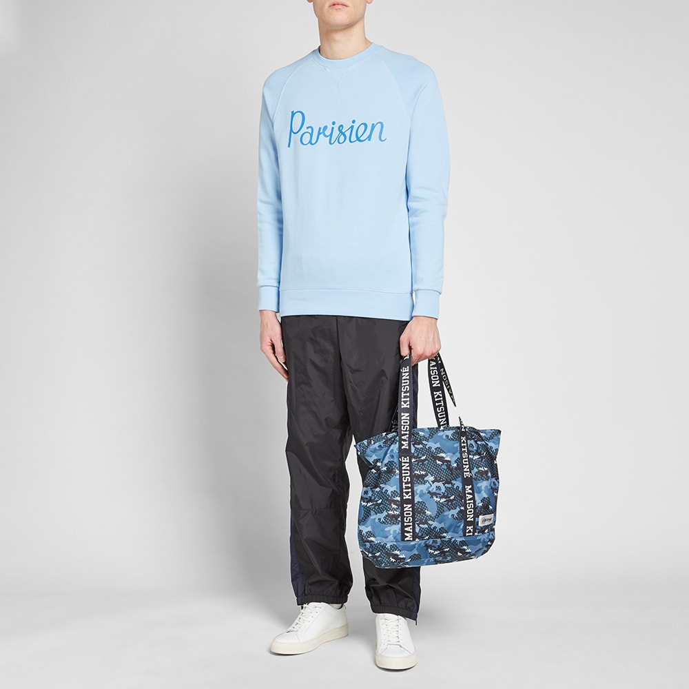 Maison Kitsuné Parisien Crew Sweat Light Blue | END.