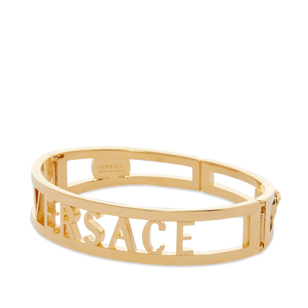 Versace Cutout Bangle Bracelet Gold END. (US)