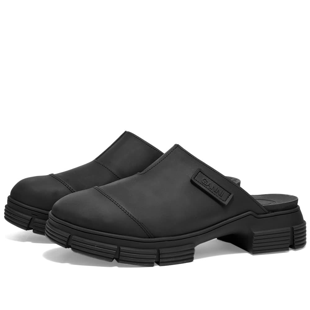GANNI Recycled Rubber City Mule Black END. (KR)