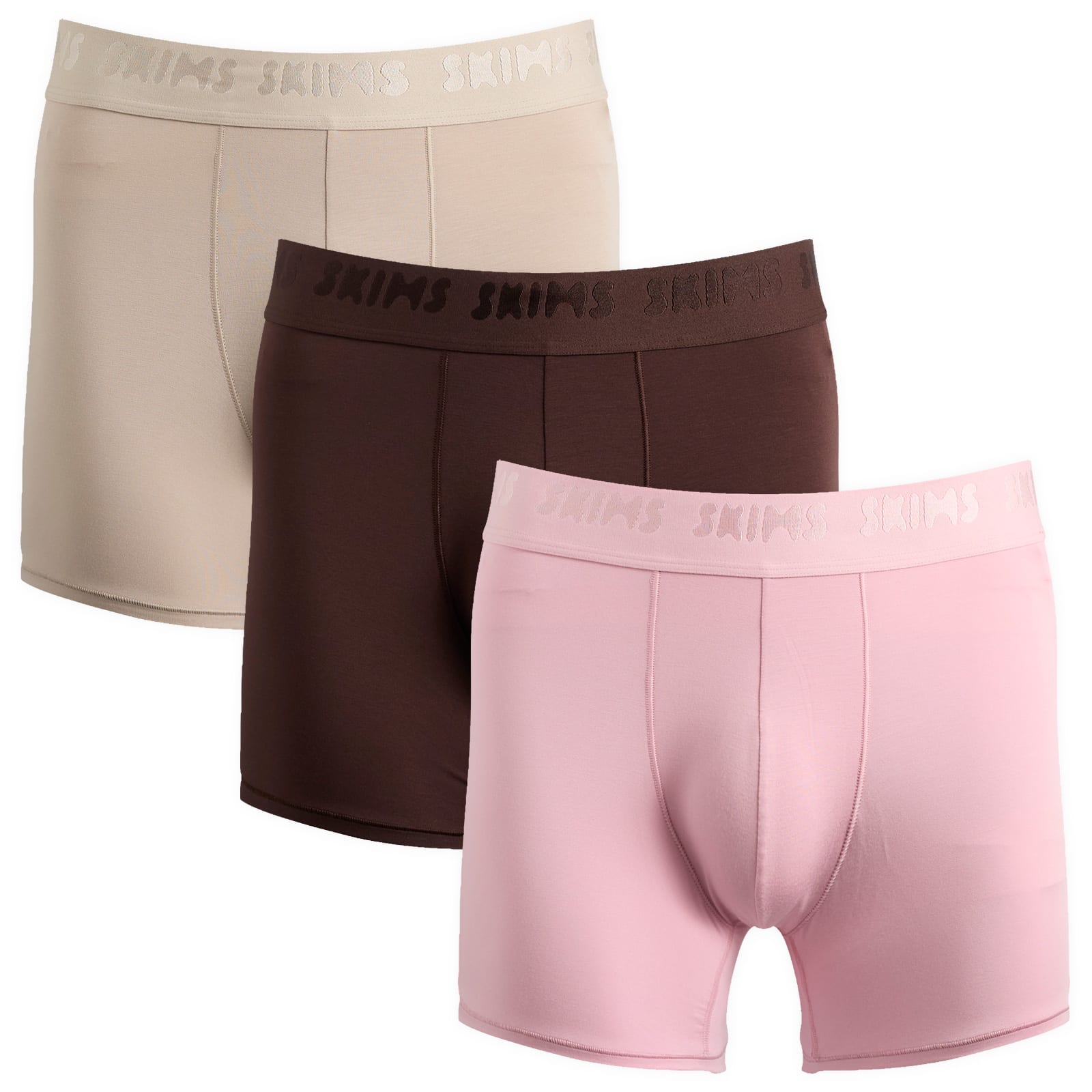SKIMS Men’s Stretch Boxer Brief 5″ – 3-Pack Halite Stone Multi