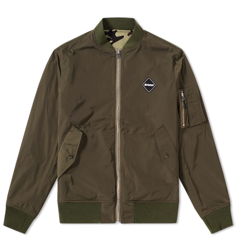 F.C. Real Bristol Star Reversible MA-1 Jacket Khaki | END. (US)