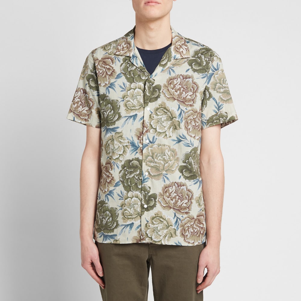 Nn07 Miyagi Vacation Shirt Khaki Print End