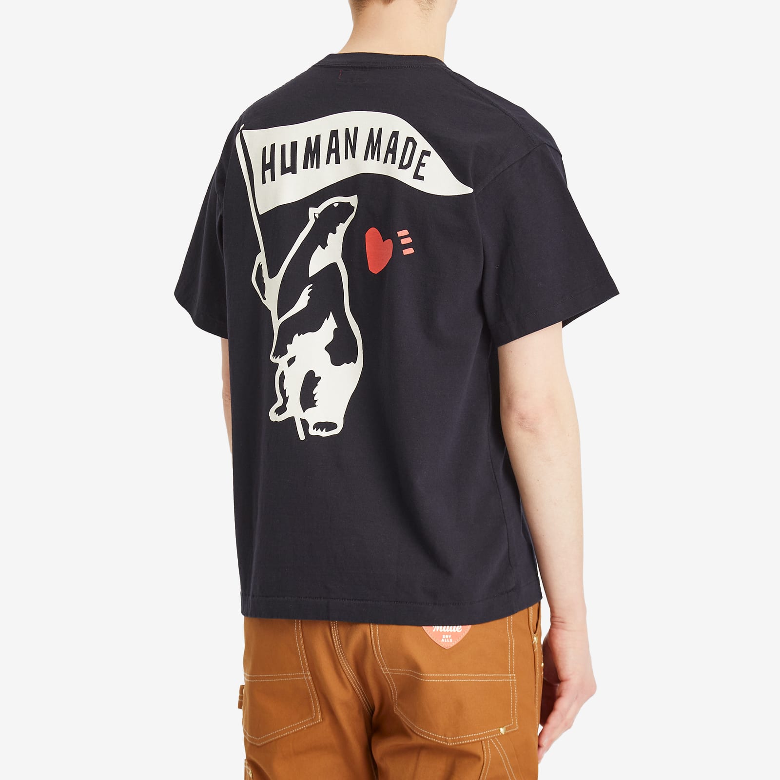 Human Made Men's Polar Bear Flag T-Shirt Navy - Curated Menswear