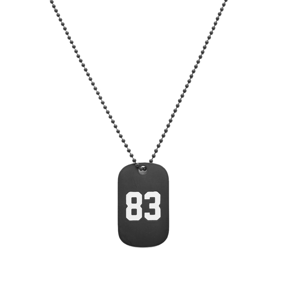 Uniform Experiment Navy Dog Tag Necklace Black | END. (US)