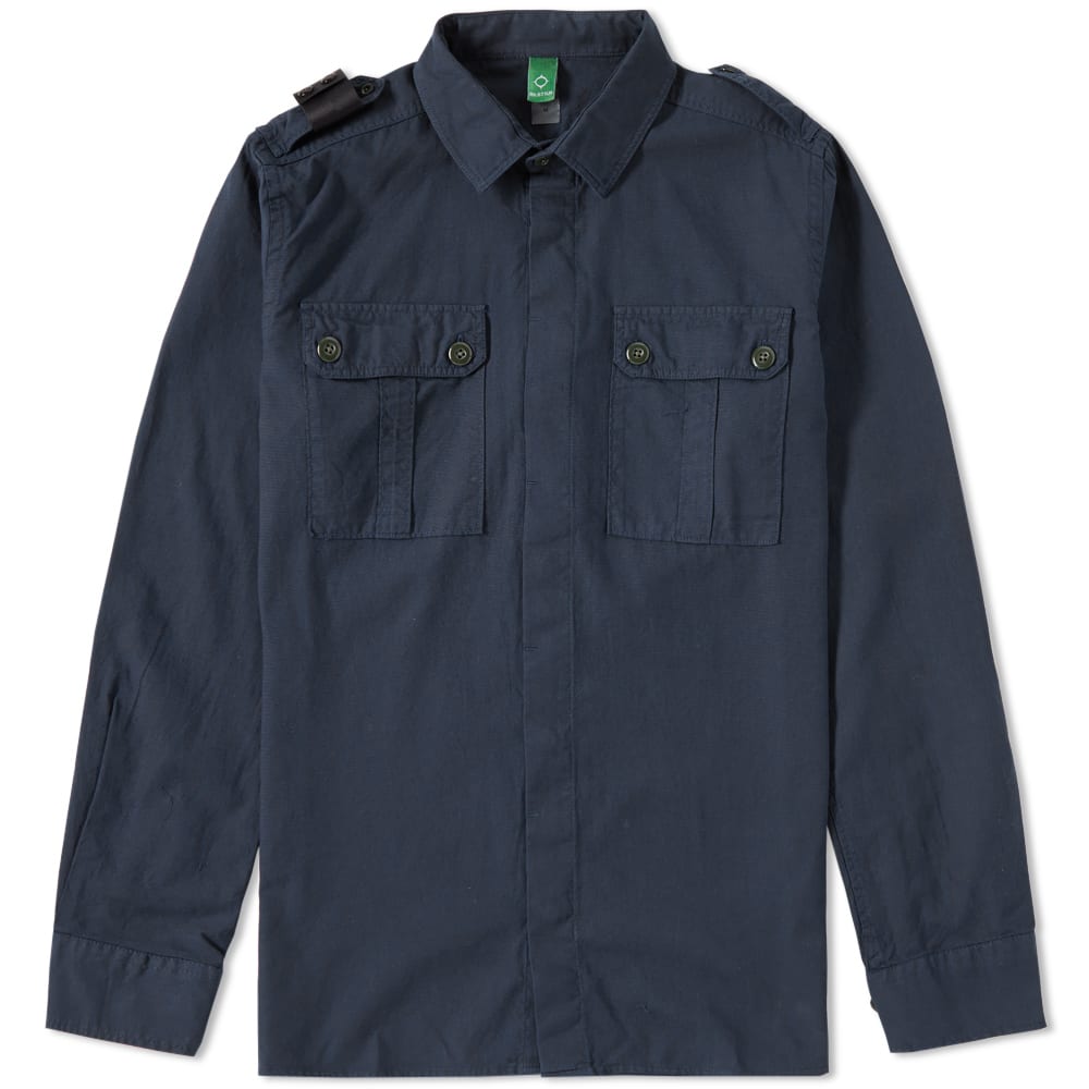 MA.STRUM Cargo Shirt Jacket Dress Blue 