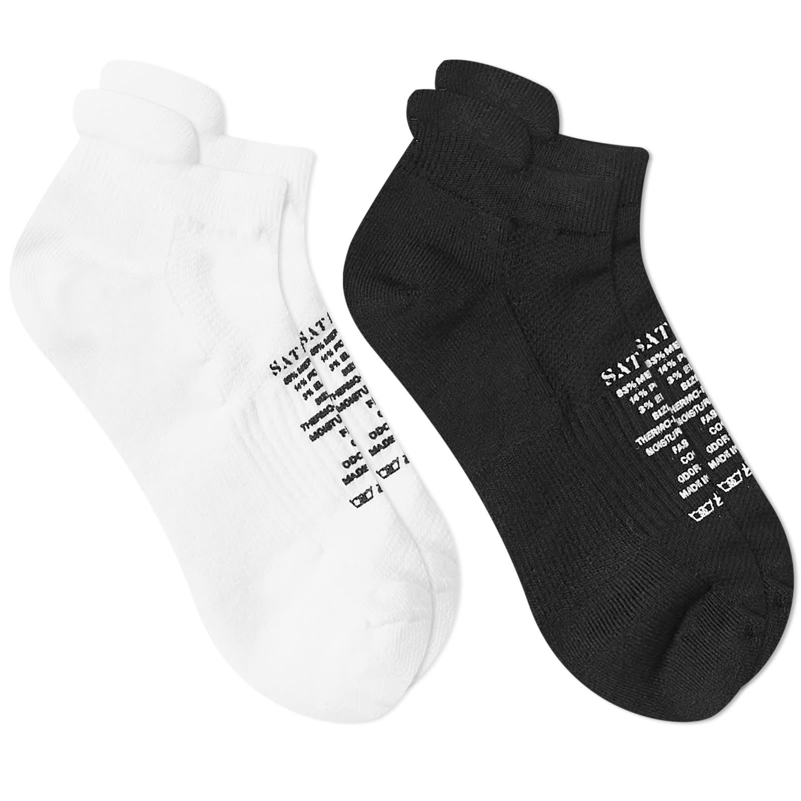 Satisfy Merino Low Sock 2Pack White & Black END.