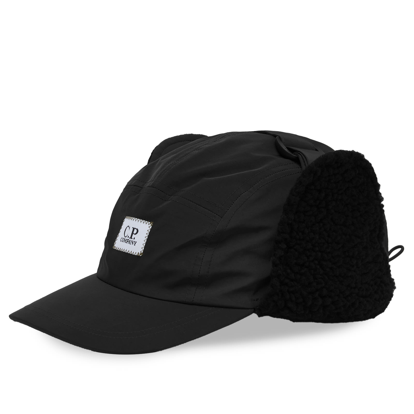 CP COMPANY| (Chrome-R Earflap Cap (17CMAC083A 005904A 7 C.P. Company Chrome-R Earflap Cap Black | END. (US)